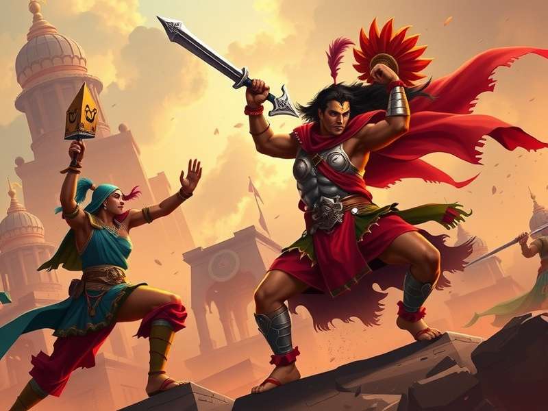 Glory Goa Commander battle scene with Indian warriors